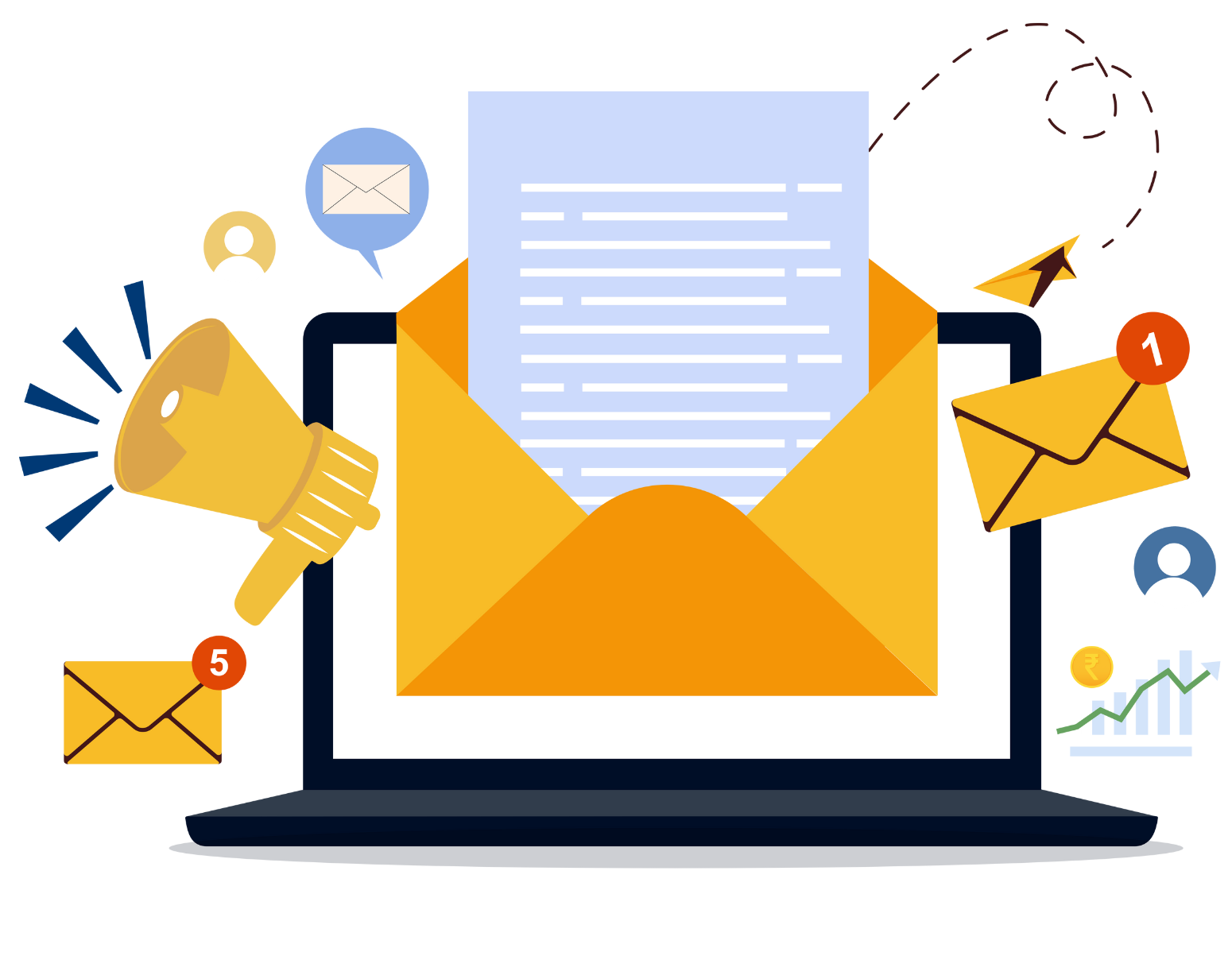 Open Envelope With Letter